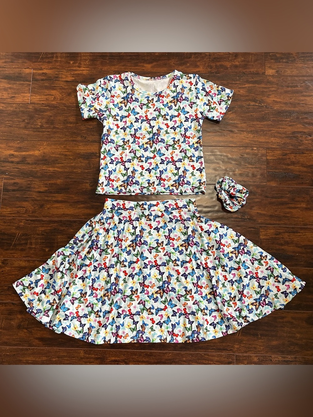 NEW Butterfly 3-Piece Skirt & Top Set Handmade 10T NEW